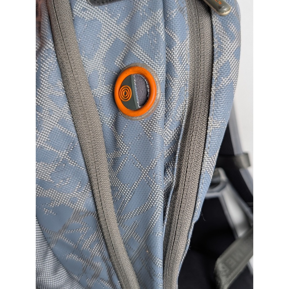 Merrell Gray Backpack Utility Organizer Laptop Travel Hiking Bag Orange Interior - Picture 4 of 16